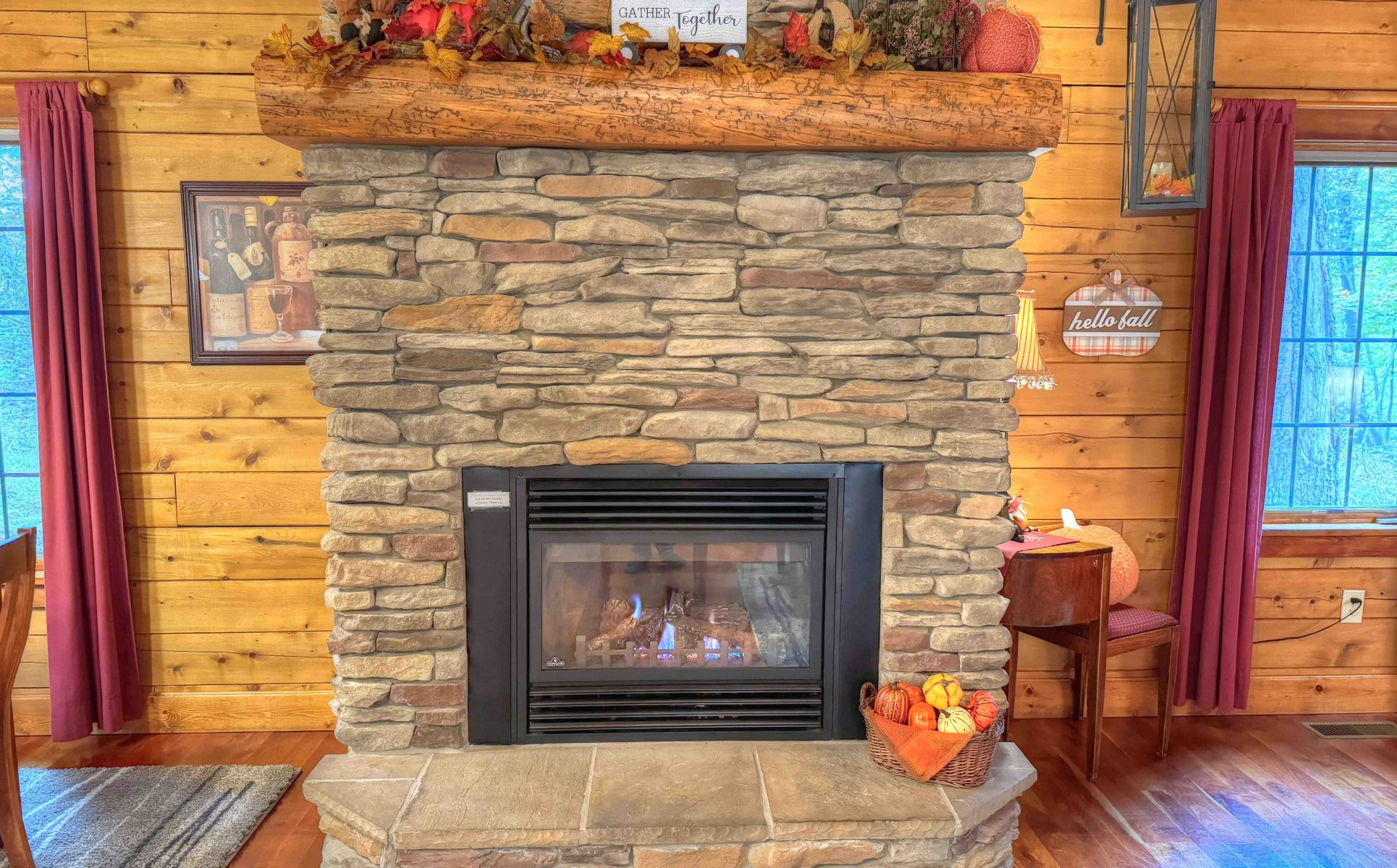 Cherry Blossom Fireplace